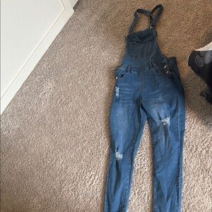 Women's Blue Denim Overalls
